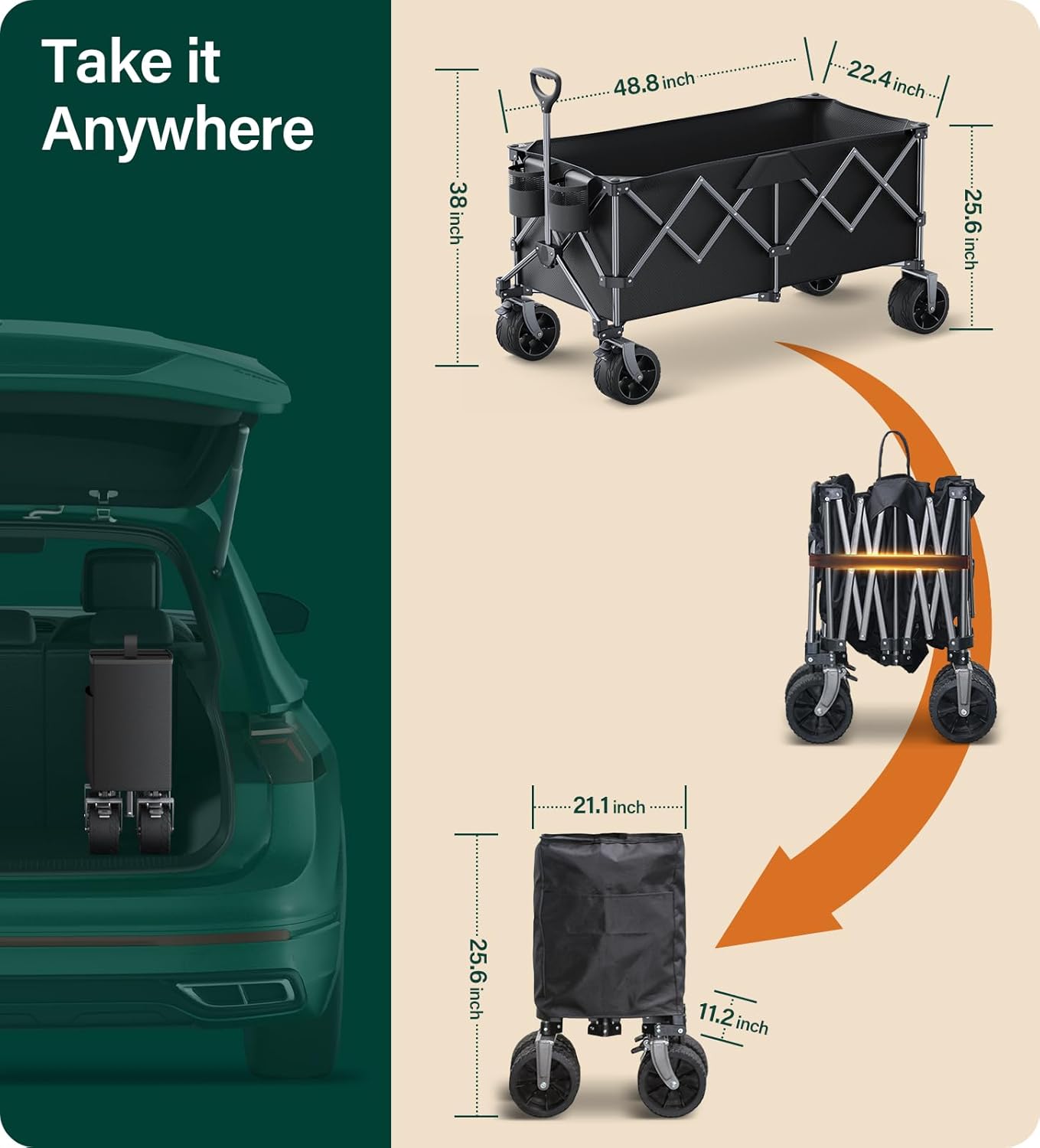 440Lbs Collapsible Wagon Cart Review